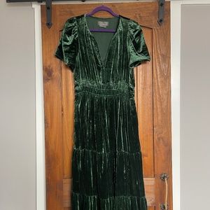 Green Velvet Sommerset Dress